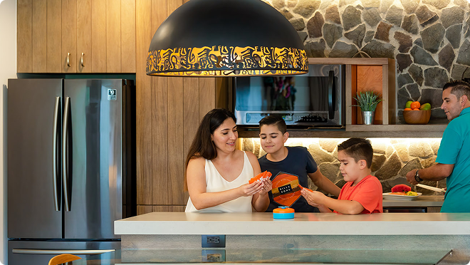 A kitchen at Marriott Vacation Club® at Los Sueños Villas.
